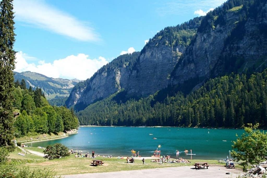 L'Enchalpe, Grand Et Lumineux Studio Avec Coin Montagne 5 Personnes, 60M Des Pistes, Piscine Couverte, Wifi, Grand Balcon Expo Est, Draps Non Compris Saint-Jean-dʼAulps Exteriér fotografie